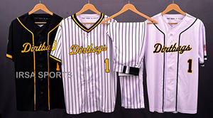 Ensemble de maillot de baseball et de pantalon à col en V imprimé par sublimation respirant de haute qualité - Unisexe 100% polyester 120g - Product Image 5
