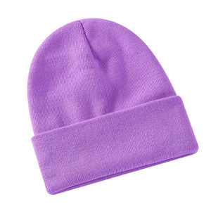 Bonnet d'hiver unisexe en tricot de haute qualité, teint en acrylique uni, personnalisé, motifs de losanges vierges, vêtements doux, vente en gros - Product Image 3