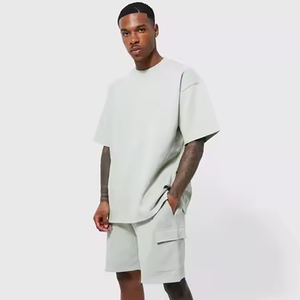 Conjunto corto de verano para hombre, de 2 piezas conjunto de verano, conjunto de camisa informal para hombre, chándal ligero de verano para hombre - Product Image 1