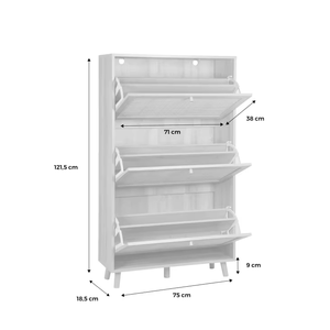Zapatero de madera abatible hacia arriba fino OEM ODM fábrica al por mayor Zapatero <span class=keywords><strong>con</strong></span> <span class=keywords><strong>puerta</strong></span> de ratán - Product Image 3