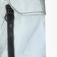 Chaqueta cortavientos impermeable informal de talla grande de diseñador para hombre con tela de lona ligera al por mayor para hombre