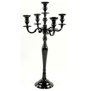 Centre de table de mariage indien fait à la main Candélabre le moins cher avec 3 bras Bougeoir fini noir 4 décorer la maison - Product Image 6