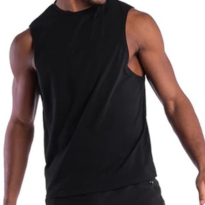 Men <b>tank</b> <b>top</b> Men's <b>Black</b> Sleeveless <b>Tank</b> <b>Top</b> O-Neck Casual Knitted Breathable Solid Color Polyester Vest affordable men <b>tank</b> <b>top</b> - Product Image 3