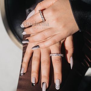 Anillo de banda de eternidad de moissanita de Plata de Ley 925, Diamante completo, chapado en plata, 4mm, joyería de regalo para mujer Hiphop - Product Image 2