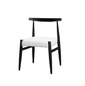 Silla de comedor moderna de madera maciza de teca, asiento tapizado impermeable, muebles para el hogar para uso en interiores y exteriores para apartamentos - Product Image 2