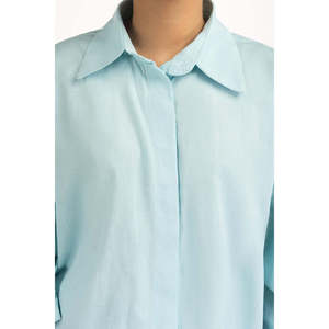 เสื้อเชิ้ตป๊อปลินลำลองสำหรับฤดูใบไม้ผลิ/ฤดูร้อน ทรงปกติ ดีไซน์เรียบง่ายทันสมัย WM-CS-SS25-422 - Product Image 5