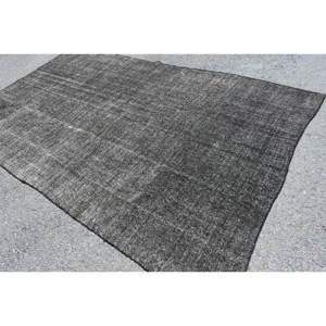 พรมตุรกีสไตล์วินเทจสีเทาทันสมัยขนาด6 'x 10' สไตล์คลาสสิกนามธรรมทรงสี่เหลี่ยมผืนผ้าวัสดุขนสัตว์พรมยางสำหรับห้อง - Product Image 4