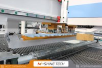 Máquina Router CNC Industrial de 3 Ejes Jinan M-shine M8-1328 con Sistema Syntec/DSP, Bomba de Refrigeración por Agua de Alta Velocidad y Motor para Trabajos en Madera
