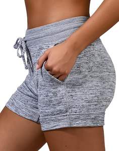 High-Waisted <b>Women's</b> Soft Cotton <b>Sweat</b> <b>Shorts</b> Breathable Eco-Friendly Lounge <b>Shorts</b> with Pockets Casual Style - Product Image 1