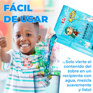 ซองสบู่ฟองสบู่ปลอดสารพิษสำหรับเด็ก พร้อมไม้เป่าฟองสบู่พลาสติก รูปทรงสัตว์ ของเล่นน้ำแสนสนุก - Product Image 4