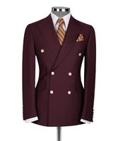 Veste de costume 2 pièces de coupe classique à 2 boutons pour hommes personnalisée robe de bureau blazer et pantalon plissé ensemble 2026
