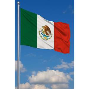 Bandera Mexicana Personalizada de 3x5 pies para Exteriores, Impresión Digital, Asta de Aluminio, Material de Poliéster de Seda para Seguros de Automóviles y Educación - Product Image 3