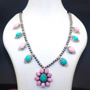 Venta caliente hermoso collar de joyería de Navajo de Plata de Ley 925 Natural de alta calidad collar de joyería de estilo Navajo regalo para ella - Product Image 1