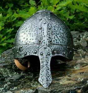 Cuchillos de borde de hoja de acero inoxidable hechos a mano casco vikingo 18GA SCA LARP casco Nasal normando vikingo Medieval casco de armadura de caballero. - Product Image 5