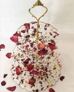 Venta al por mayor soporte de pastel para fiesta de cumpleaños y soporte de pastel de resina de boda para Hotel diseño moderno soporte de pastel de resina de metal de alta calidad - Product Image 3