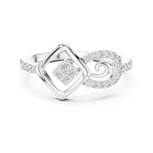 Anillo de Oro Blanco de 14K con Diamante Cultivado en Laboratorio de 0.24 Ct, Corte Redondo, Certificado IGI, Moderno, para Mujer |   Ropa de Oficina |   Diamante Cultivado Nuevo - Product Image 1