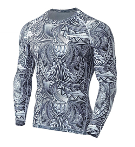 Long Sleeve Rash Guard For <b>Men</b> Doodling-Art Style New Custom Made Premium Quality <b>Men's</b> MMA Rash Guard 2025 - Product Image 1