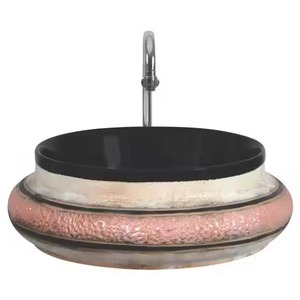 Lavabo de table en céramique en forme de Matla de couleur bleu clair pour la décoration de la maison Salle de bain Produits sanitaires en porcelaine - Product Image 5