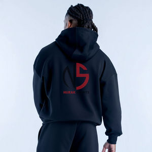Ensemble de survêtement pour homme en coton lourd, sweat à capuche et jogging à jambe droite, taille plus, personnalisé, recharge graphique, en 2026 - Product Image 6