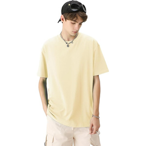 T-shirt lourd surdimensionné 100% coton de haute qualité impression personnalisée T-shirt lourd T-shirt uni pour hommes - Product Image 2