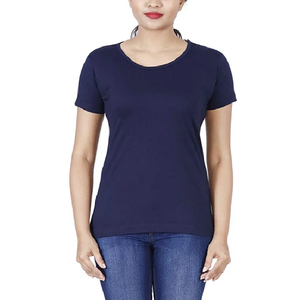 Camiseta deportiva de manga corta con logotipo personalizado y precio al por mayor para mujer, Color sólido, respetuosa con el medio ambiente, alta calidad de exportación de BD - Product Image 5