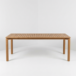 Teak Wood Dining <b>Set</b> with Bench Slat Top Wooden Patio Table Chair <b>Set</b> for Modern Dining Room Restaurant Furniture Wholesale - Product Image 1