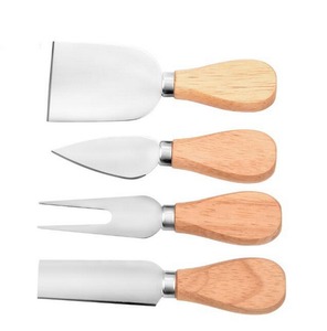 Xyj couteau à fromage en acier inoxydable, trancheuse à beurre, couteau à fromage avec manche en bois d'acacia, couteau en acier inoxydable à la vente - Product Image 4