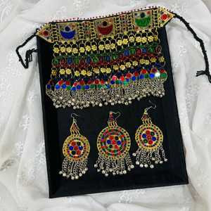 Elegante Juego de Joyería Islámica de Acero Inoxidable, Artesanía Étnica Tradicional, Personalizado, Diseño Hecho a Mano, Moderno para Mujer, Bodas, Festividades - Product Image 3