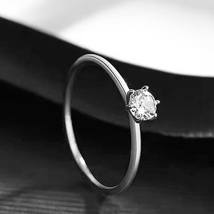 Anillo Solitario Clásico con Diamante Cultivado en Laboratorio, Corte Redondo, Certificado IGI, para Uso Diario, Hecho a Medida, Oro Blanco/Amarillo/Rosa de 14K, OEM ODM - Product Image 1