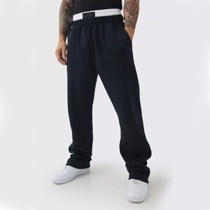 Pantalon de survêtement à taille double pour hommes 100% coton personnalisé vente en gros - Product Image 1