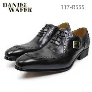 Scarpe eleganti classiche da uomo in pelle di vacchetta scarpe di lusso fatte a mano per uomo - Product Image 3