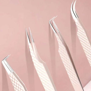 Pince à cils en acier inoxydable avec logo personnalisé professionnel Anti-magnétique poignée confortable 10mm longueur cils de haute qualité - Product Image 3