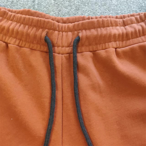 Shorts unisexe de qualité supérieure 2026 en molleton bouclette à cordon de serrage, coupe large avec fentes latérales et poches - Product Image 3