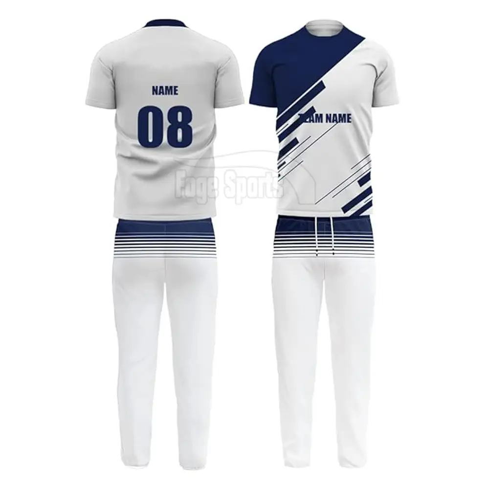 Men Sports Wear Sublimation Cricket Uniform Top Quality Made 2023 Cricket Uniform With Low MOQ