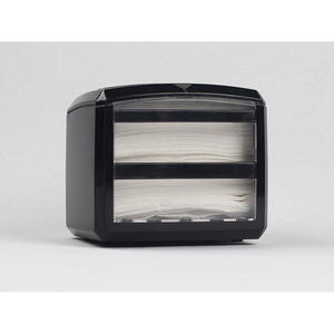 Porte-serviettes rectangulaire noir 17x20cm en plastique ABS B2B - Product Image 1