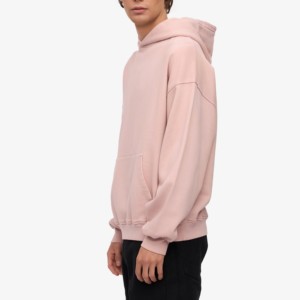 Sudadera con capucha de gran tamaño para hombre personalizada al por mayor logotipo bordado 100% algodón peso pesado 500gsm sudaderas con capucha unisex en blanco para hombre - Product Image 4