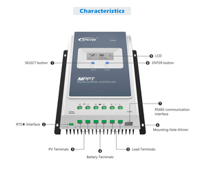 Controlador de Carga <span class=keywords><strong>Solar</strong></span> <span class=keywords><strong>MPPT</strong></span> Tracer-4210AN, 40A, 48v, 24v, 12v, 100V, Voltaje Máximo de Panel <span class=keywords><strong>Solar</strong></span>, Salida Dual, <span class=keywords><strong>Regulador</strong></span> WiFi, Batería de Litio - Product Image 5