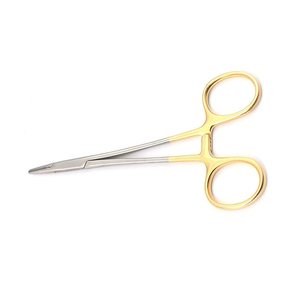 Goraya Porte-aiguille allemand en acier inoxydable avec ciseaux 12.5cm-14cm Pince à manche en or Manuel approuvé CE et ISO Offre Spéciale - Product Image 4