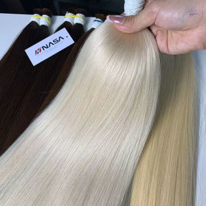 Alta calidad 26 pulgadas sedoso recto onda Natural vietnamita virgen Extensiones de Cabello Humano Máquina doble trama Color claro rápido - Product Image 1