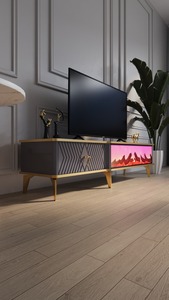 Soportes de TV de chimenea electrónicos de madera Producto de Venta caliente Soportes de TV modernos y de lujo con conexión Bluetooth - Product Image 3