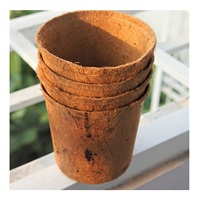 Pot de fleur de coco en fibre de coco de qualité supérieure 100% Pot de fleur de coco biodégradable écologique à bas prix prêt à expédier