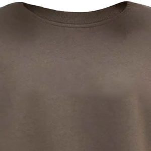 Eco-Friendly Winter Women's Solid Embroidered Breathable <b>Fleece</b> Crew Neck Sweatshirt Front Pure <b>Brown</b> Windproof Polyester/Cotton - Product Image 2