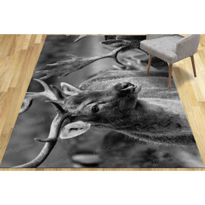 Alfombra Estampada: Decoración Única para Interiores, Diseño de Animales, Salón, Comedor, Ciervos, Vida Silvestre, Alfombra Suave No Tejida - Product Image 3