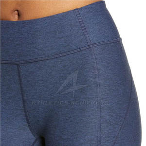 Mallas deportivas de la mejor calidad para mujer, patrón sólido, cintura media, informal, transpirable, a un precio razonable, cintura elástica hecha en Pakistán - Product Image 5