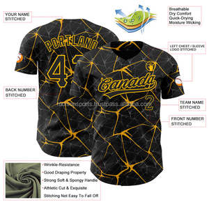 Maillots de baseball à séchage rapide pour hommes, ensemble de chemises de baseball personnalisées, personnalisables, vente en gros - Product Image 6