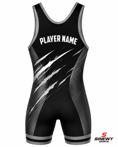 SINGLET DE LUCHA SINEWY SPORTS para Hombre, Diseño Pantera Negra, Sublimado, Ajustado, Elástico, Absorbe la Humedad - Product Image 2