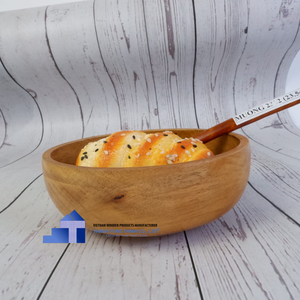 Cuencos de madera de acacia de alta calidad 2025 de alta demanda, ensaladeras para servir y accesorios de cocina del fabricante de Vietnam - Product Image 1