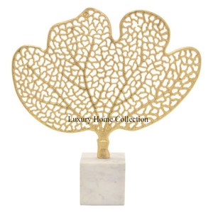 Escultura de Metal de diseñador de árbol de aspecto atractivo más exigente con Base de mármol blanco decoración del hogar acentos accesorios suministros - Product Image 3