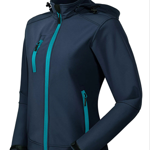 Fermeture éclair à capuche femmes décontracté respirant tissu coupe-vent vêtements chauds polaire léger femmes veste Logo personnalisé - Product Image 4