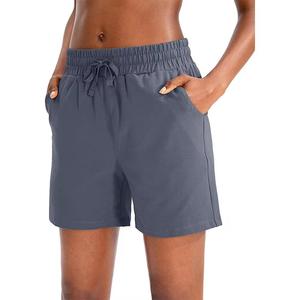 Pantalones cortos de compresión de algodón 100% de alta calidad, cintura elástica informal a la moda con cierre de cintura media, tejido transpirable hecho en Pakistán - Product Image 1